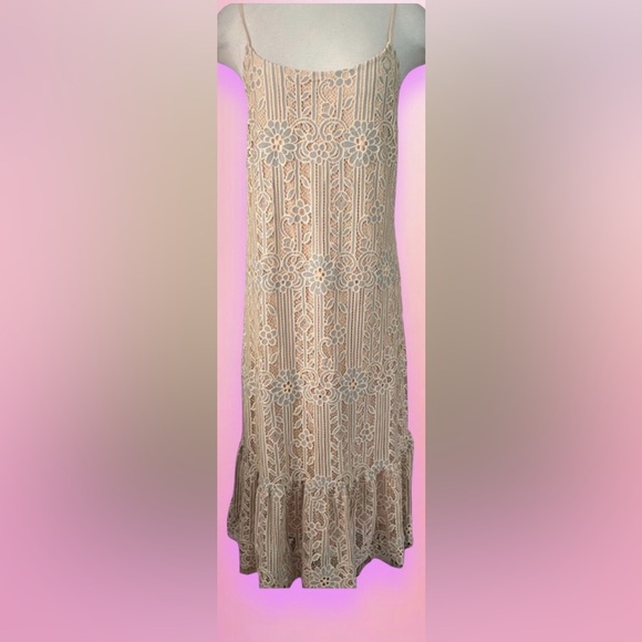 Eri + Ali Anthropologie crochet maxi dress sz- small - Picture 3 of 9